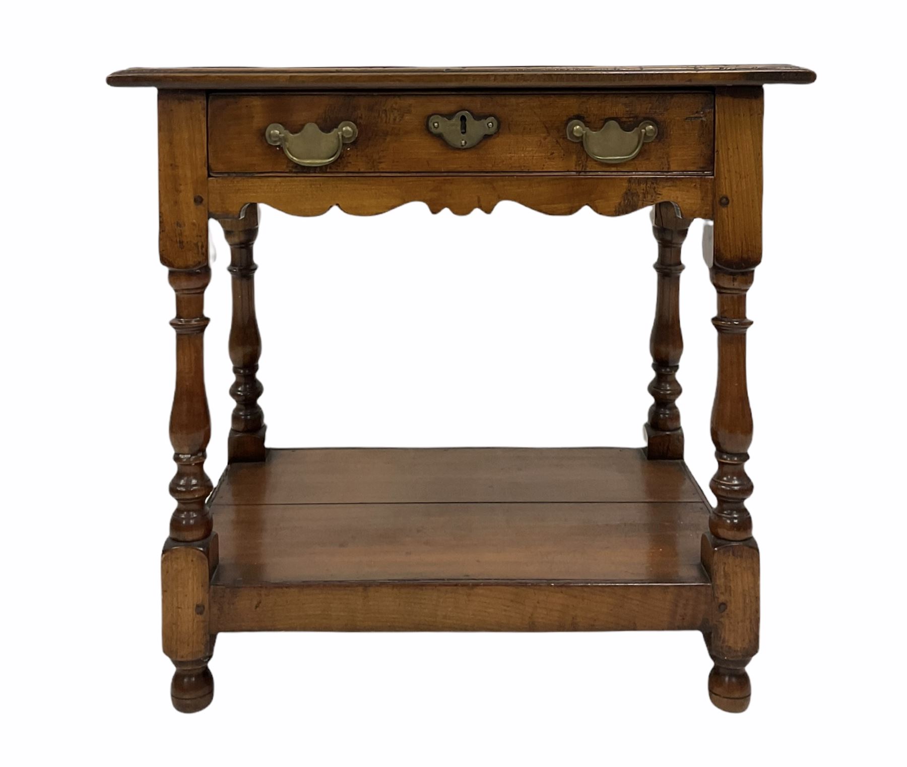 Late 18th century style fruitwood side table