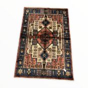 Persian Nahawand ground rug with geometric designs of ivory