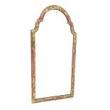 Late 18th century design parcel gilt upright wall mirror