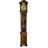 A weight driven 20th century �Grandmother� clock striking the hours and quarters on gong rods