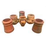 Pair of terracotta strawberry planters