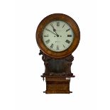 A mid Victorian twin Fusee wall clock with rack striking and recoil escapement