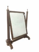 Large Victorian figured mahogany dressing table mirror