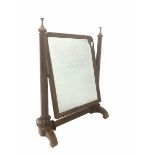 Large Victorian figured mahogany dressing table mirror