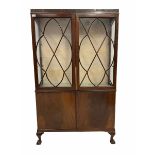 Early 20th century mahogany display cabinet