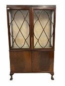 Early 20th century mahogany display cabinet