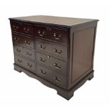 Georgian style mahogany four drawer filling cabinet