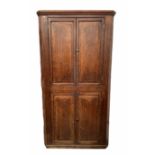 Early 19th century floor standing country oak corner cupboard