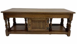 Old charm - oak nest of three tables