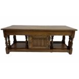 Old charm - oak nest of three tables