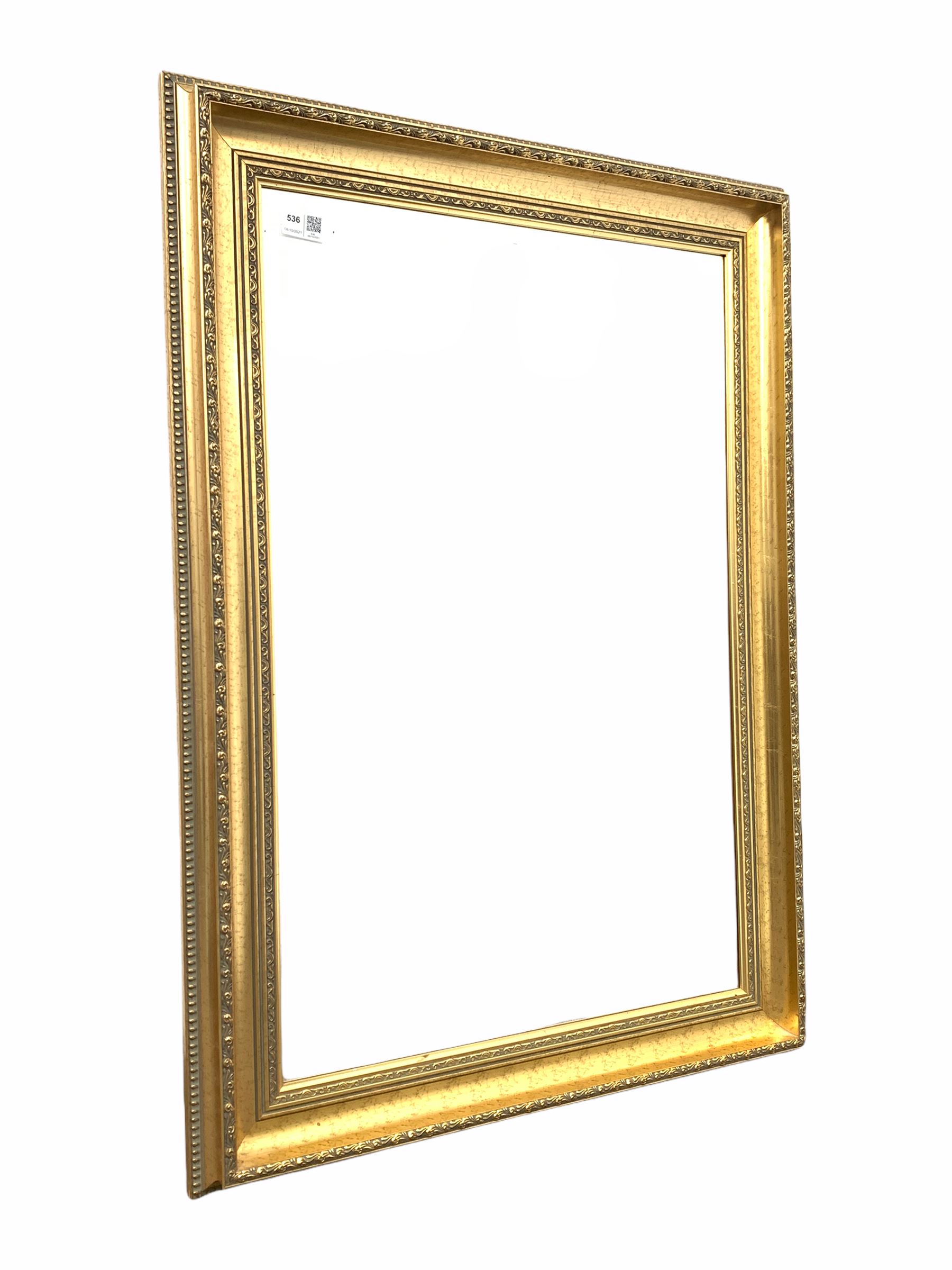 20th century gilt framed bevel edged wall mirror