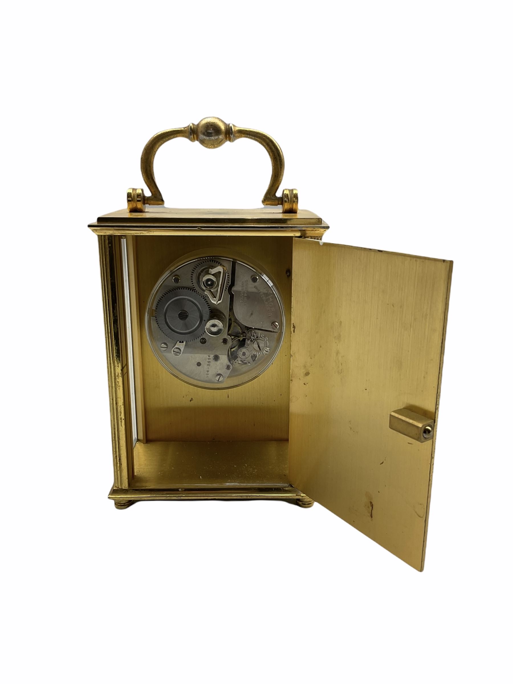 A 20th century Swiss carriage clock with a 15 jewel Imhof movement - Image 3 of 3