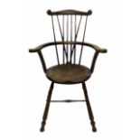 Early 20th century beech country chair