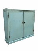 Late 19th/ early 20th century painted pine kitchen larder cupboard