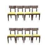 Phillipe Hurel - Contemporary set of eight oak dining chairs