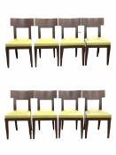 Phillipe Hurel - Contemporary set of eight oak dining chairs