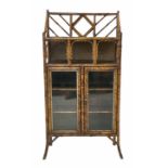 Late Victorian bamboo side cabinet
