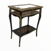 Late 19th / early 20th century French boulle and ebonised rosewood bijouterie table