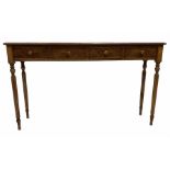 Regency style hardwood hall console table