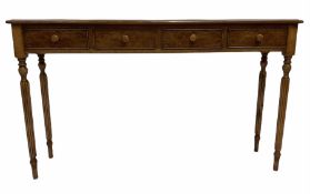 Regency style hardwood hall console table