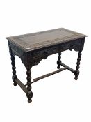 18th century style carved oak side table