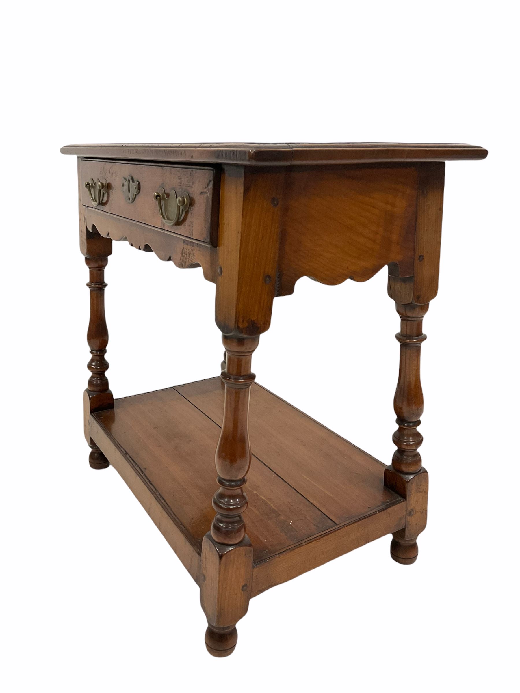 Late 18th century style fruitwood side table - Image 2 of 3