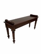 Victorian style mahogany window seat