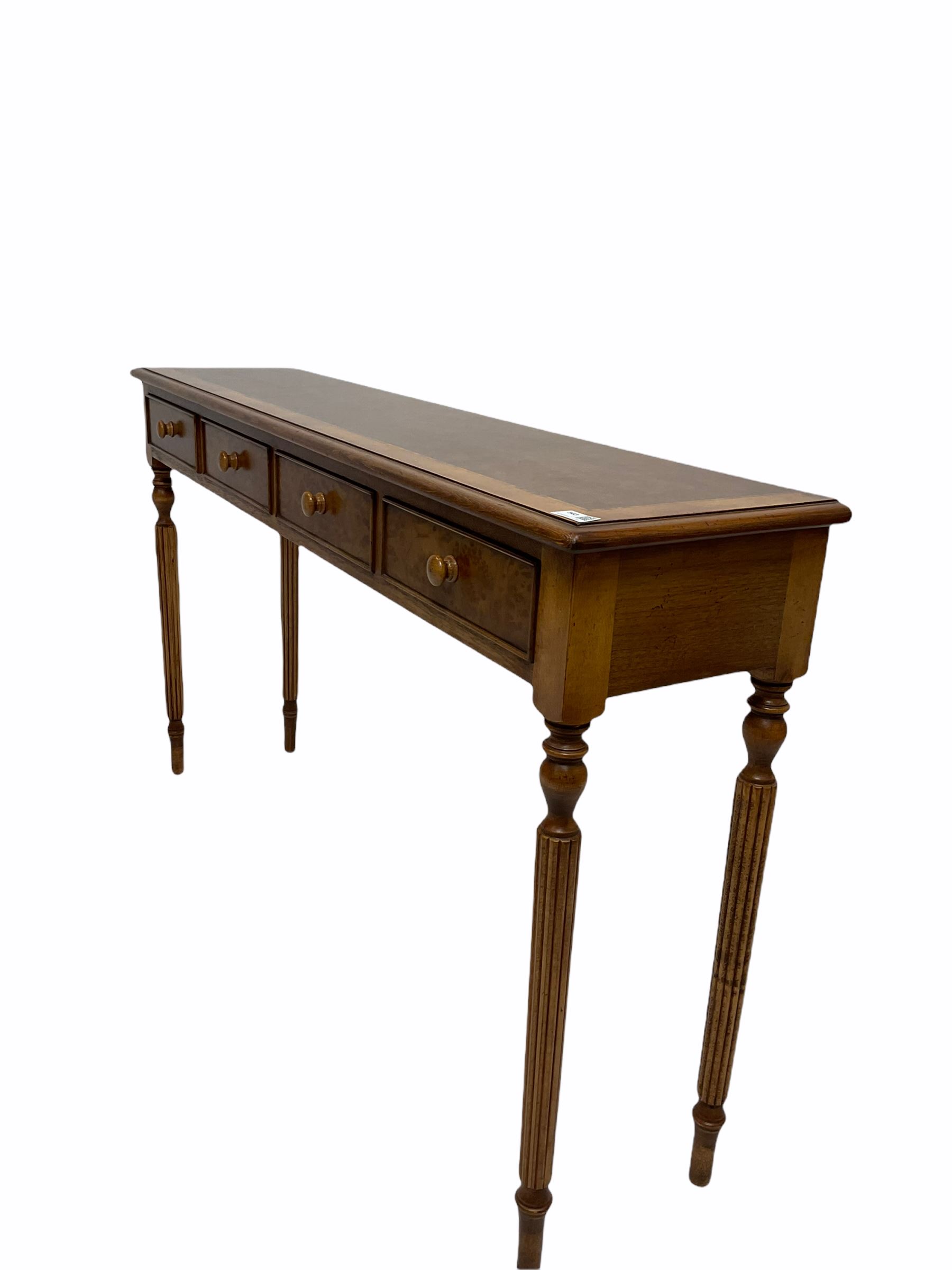 Regency style hardwood hall console table - Image 2 of 3