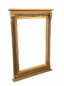 20th century gilt framed pier glass with moulded frame and bevelled plate 71cm x 103cm