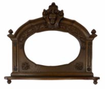 20th century oak framed wall mirror