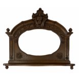 20th century oak framed wall mirror