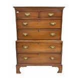 George III mahogany chest on chest