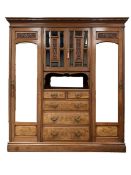 Late Victorian walnut wardrobe