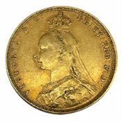 Queen Victoria 1890 gold full Sovereign coin