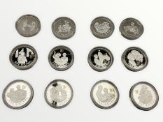Twelve silver coins