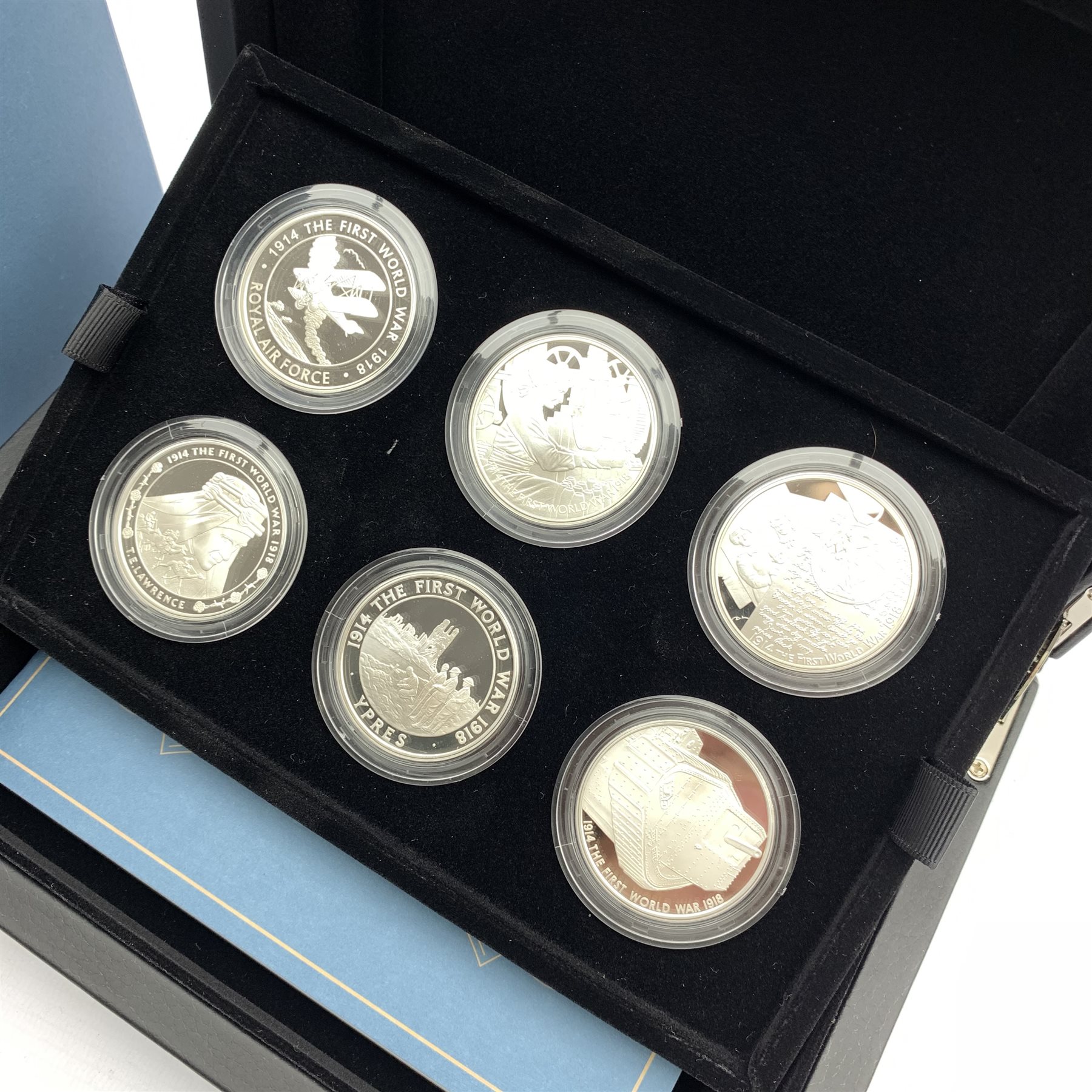 The Royal Mint 2018 'The 100th Anniversary of The First World War' five pound silver proof six-coin - Image 2 of 2