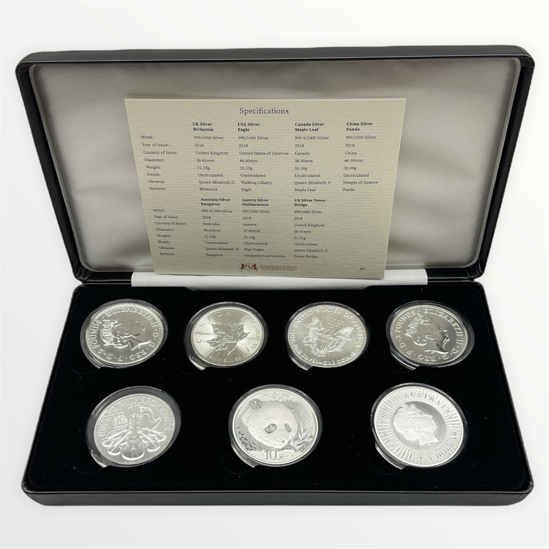 '2018 Silver Coins of the World 7 coin Collection' comprising seven silver coins all dated 2018 - Image 2 of 2