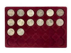 Fourteen Queen Victoria crown coins