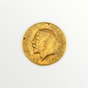 King George V 1911 gold half Sovereign coin