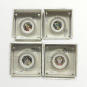 Four The Royal Mint 2018 Beatrix Potter silver proof fifty pence coins