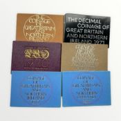 Six The Royal Mint coinage of Great Britain and Northern Ireland coin year sets dated 1970