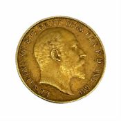 King Edward VII 1906 gold half Sovereign coin