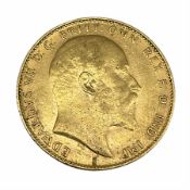 King Edward VII 1909 gold full Sovereign coin