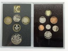 The Royal Mint United Kingdom 2008 Royal Shield of Arms proof collection and 2018 proof commemorativ