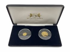 Harrington & Byrne gold two coin set