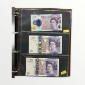 Bank of England notes including Somerset Sir Christopher Wren fifty pounds 'A01'