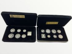 Isle of Man sterling silver 1978 coin set commemorating The 25th Anniversary of the Coronation of He