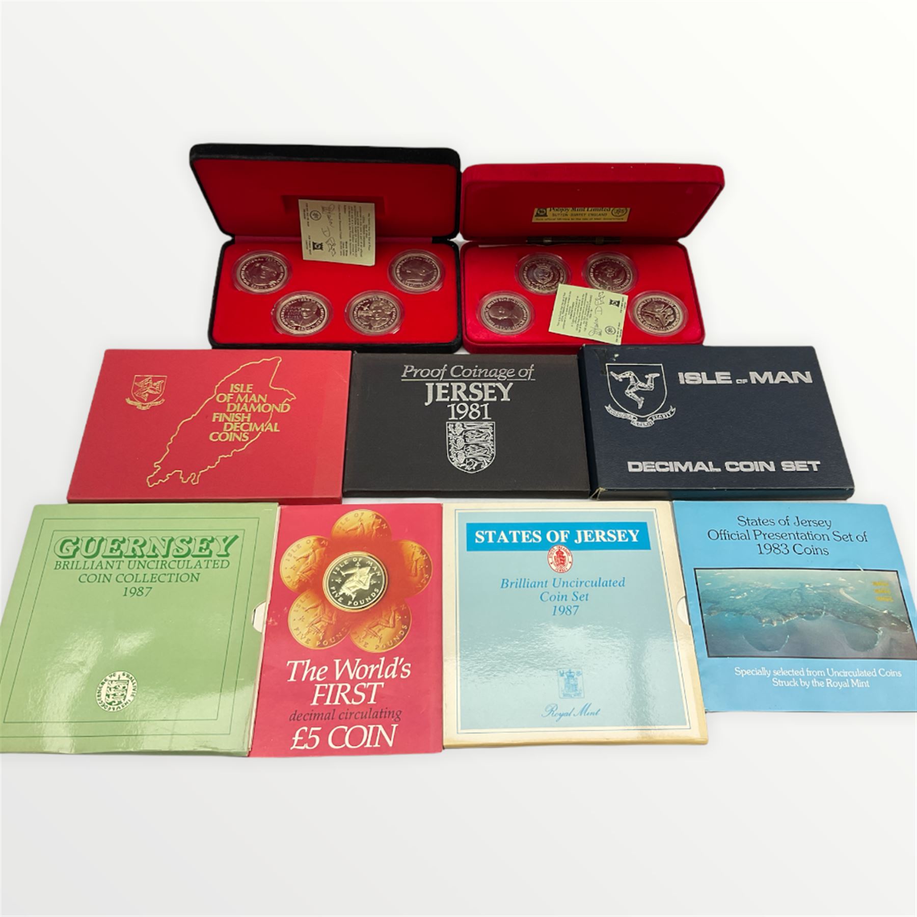 Isle of Man 1976 sterling silver coin set