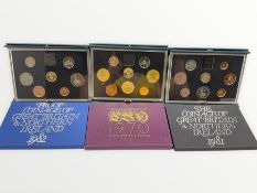 Three Royal Mint proof coin collections dated 1983