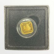 Queen Elizabeth II Tristan Da Cunha 2019 gold quarter Sovereign four sided coin